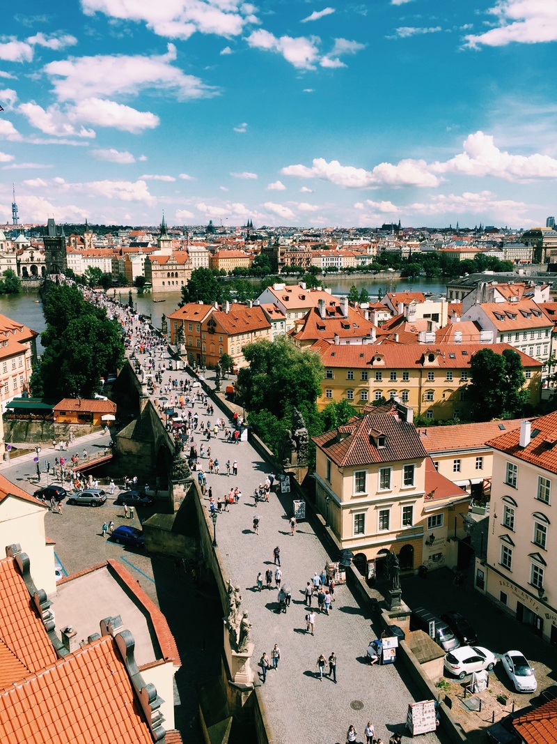 historical, sunlight, cloud - sky, bridge, house, republic, community, europe, building, architecture, nature, praha, people, charles, charlesbrigde, crowd