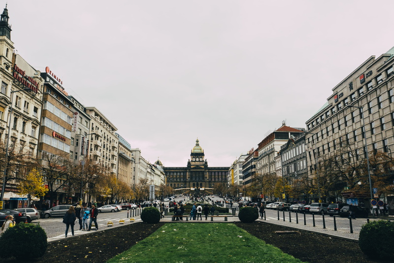 wenceslas square, autumn, tourism, crowd, sky, lifestyles, travel destinations, women, nature, day, large group of people, architecture, 4K, building