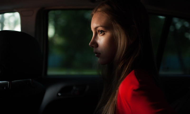 model, Marat Safin, depth of field, inside a car, women, portrait, profile, 720P