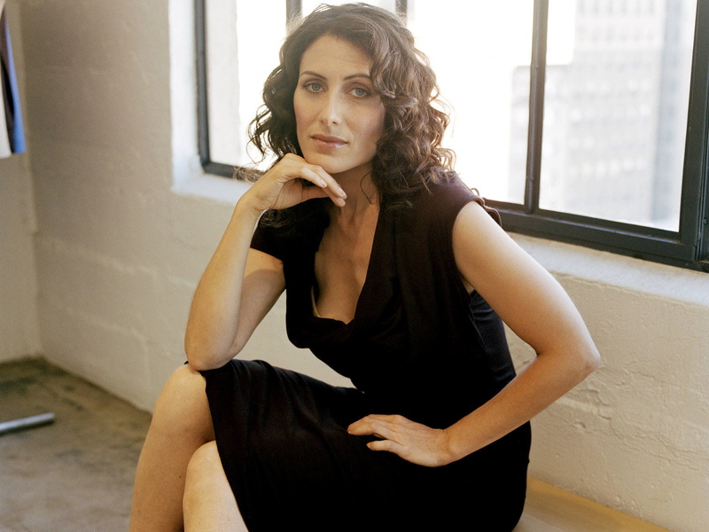 women, actress, curly hair, sitting, Lisa Edelstein, women indoors, black dress, mature women, 1080P