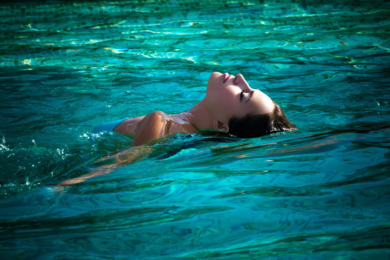 closed, wet, women, eyes, closed eyes, water, 4K, model, swimming
