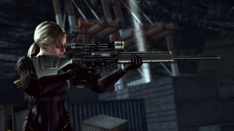4K, mid adult, Weapons, Blonde, aiming, adult, Sniper, Containers, blond hair, holding, hair, Night, one person, Rifle, Girl, females, Docks, sniping