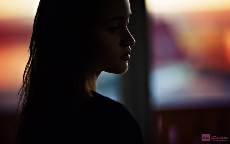 720P, face, brunette, portrait, Marcel Sander, women, depth of field, model
