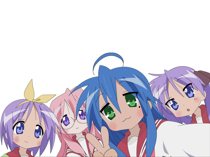 Anime, Kagami Hiiragi, Lucky Star, Konata Izumi, 720P, Tsukasa Hiiragi, Miyuki Takara