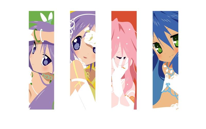 Tsukasa Hiiragi, Lucky Star, Konata Izumi, Kagami Hiiragi, 1080P, Anime, Miyuki Takara