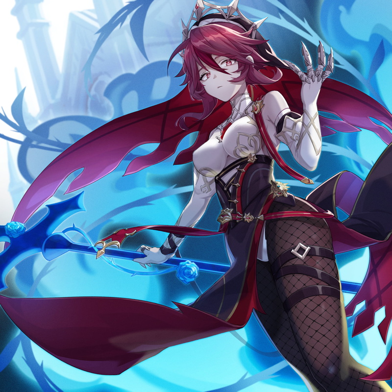 Rosaria (Genshin Impact), bodystockings, anime girls, Genshin Impact, 1080P