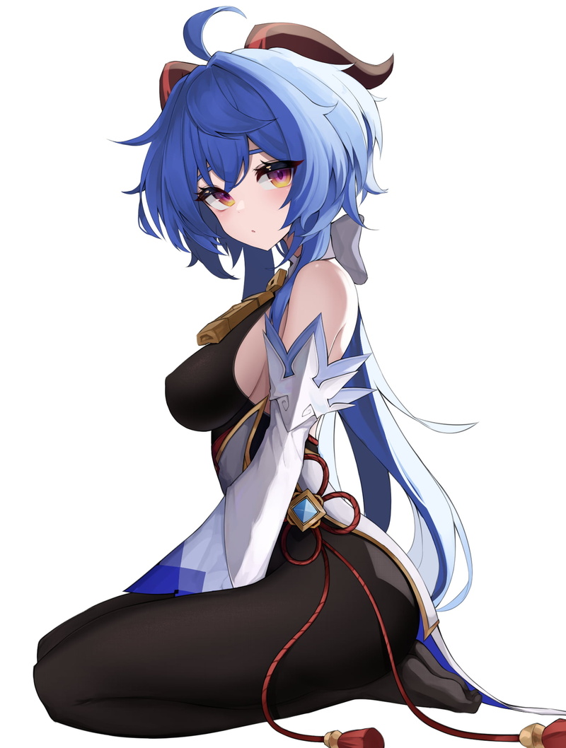 Genshin Impact, Ganyu (Genshin Impact), 1080P, anime girls, bodystockings, big boobs, thighs