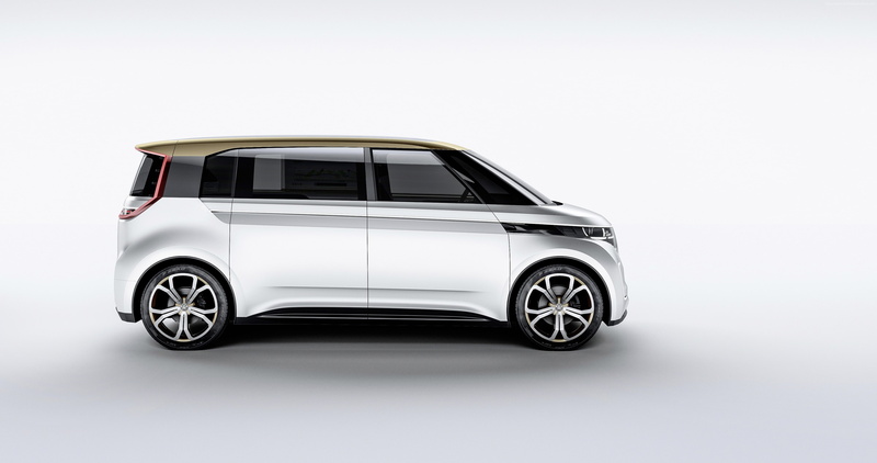 Volkswagen BUDD-e, 4K, silver, CES 2016, electric microbus