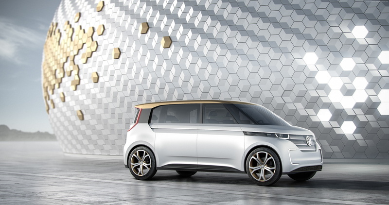 4K, CES 2016, electric microbus, Volkswagen BUDD-e, silver