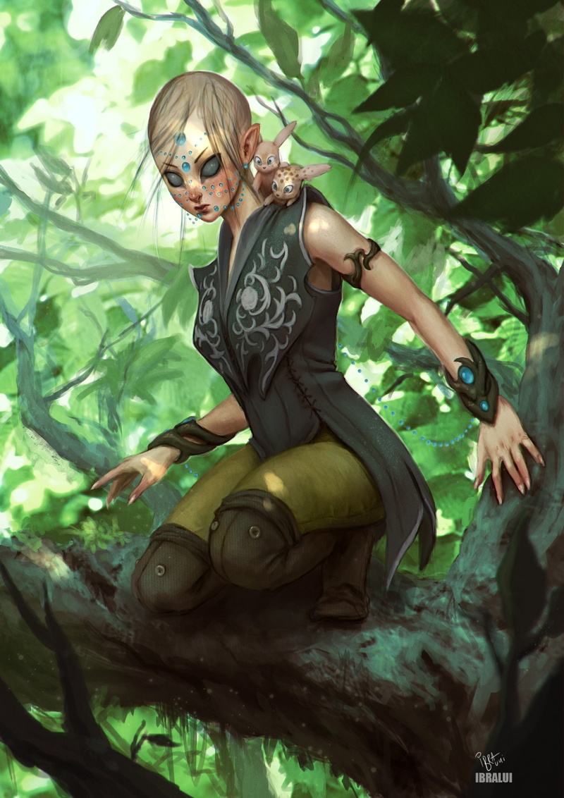 tree, females, portrait, hair, haute couture, beauty, beautiful woman, fantasy art, adult, young adult, fashion, 1080P, clothing, young women, plant, leaf