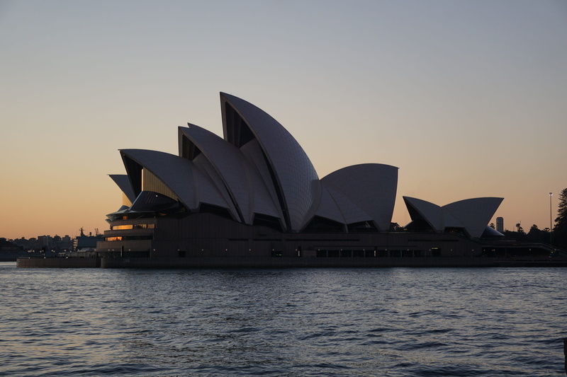 house, sky, outdoors, harbour, dusk, travel destinations, opera house, opera, water, australia, harbor, skyline, building, sea, landmark, modern, no people