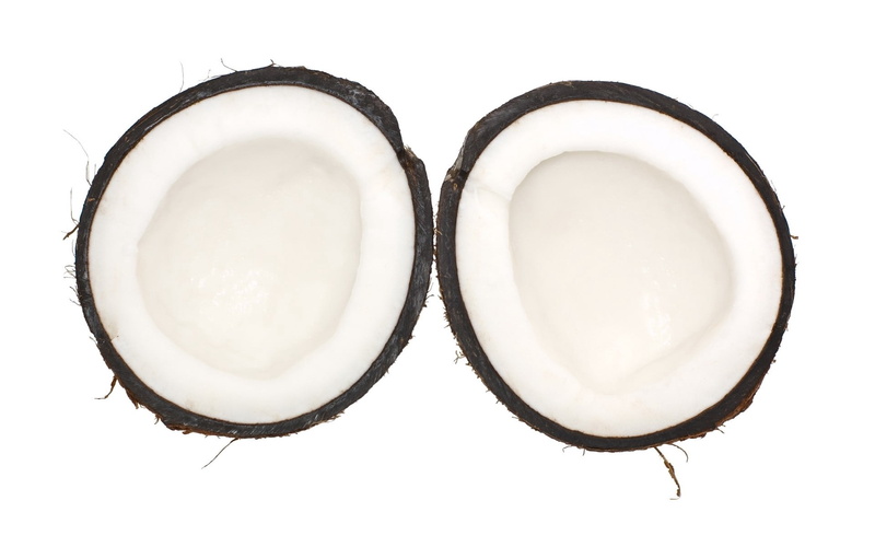 no people, shell, indoors, dieting, coconut, backgrounds, shape, healthy Eating, sliced, empty, fruit, refreshment, white, white Background, white color