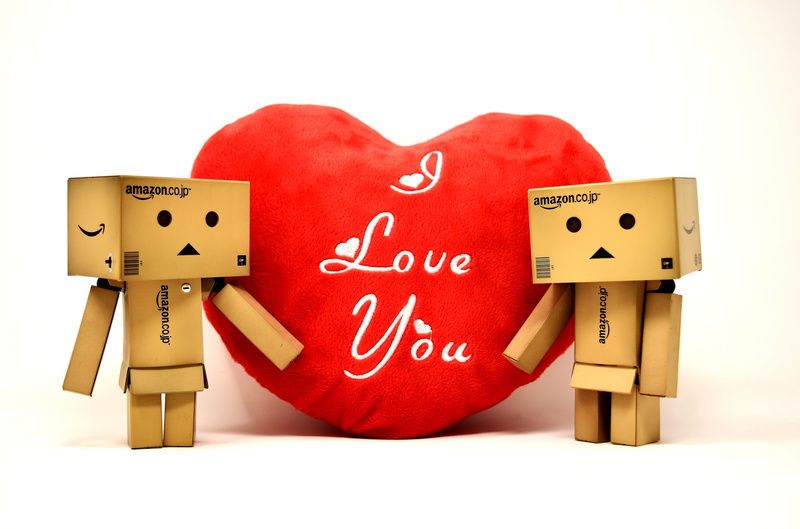 affection, robot, indoors, im sorry, studio shot, copy space, love, toys, awarded, plush, two, danbo, greeting, still life, forgiveness, cardboard, communication