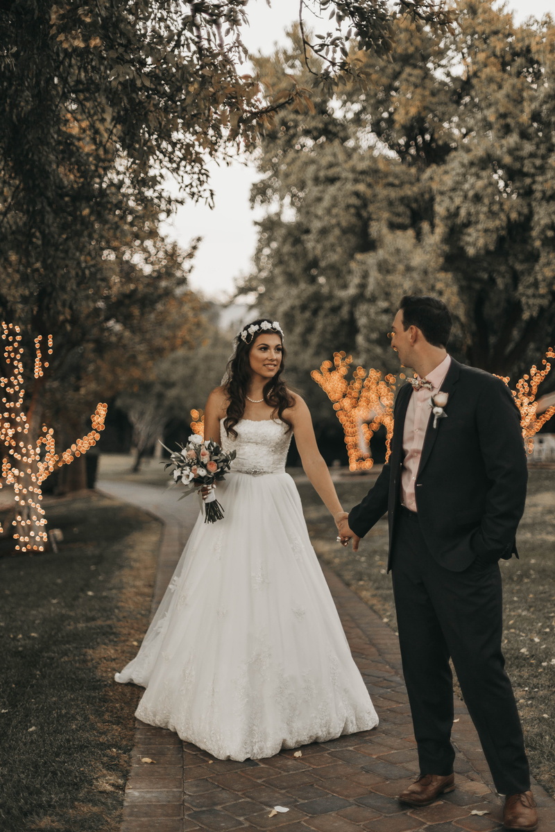 real people, full length, outdoors, newly, lifestyles, couple - relationship, wedding, newlywed, fashion, tree, two people, front view, celebration, standing