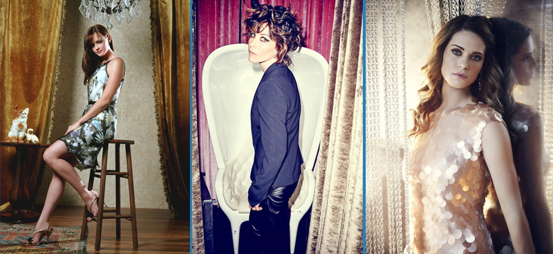 Evangeline Lilly, collage, Alexis Bledel, women, Lyndsy Fonseca, model, 2K