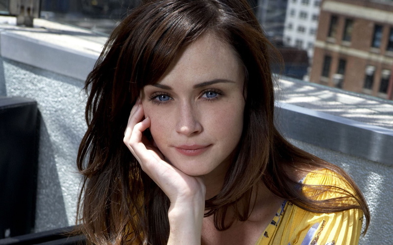 contemplation, freckles, dress, depression - sadness, Alexis Bledel, young adult, looking at viewer, emotion, hair, young women, beautiful woman, brown hair