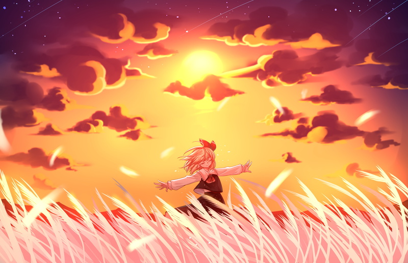 Touhou, Rumia (Touhou), Anime, 4K, Blonde
