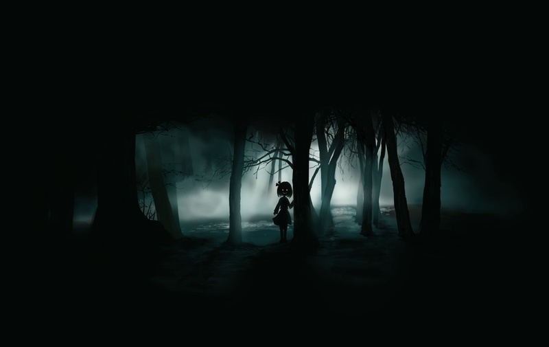 adult, dark, forest, one person, night, indoors, mystery, nature, standing, evil, touhou rumia, ethereal, fantasy, fear, emotion, 720P, women, spooky