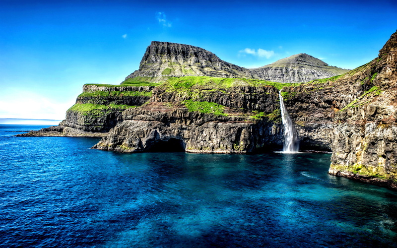 Hawaii, Islands, 2K, Waterfall