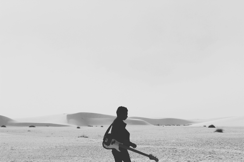 abstract, scenics - nature, woman, desert, lifestyles, walking, clear sky, real people, silhouette, men, sky, artist, leisure activity, outdoors, black and white