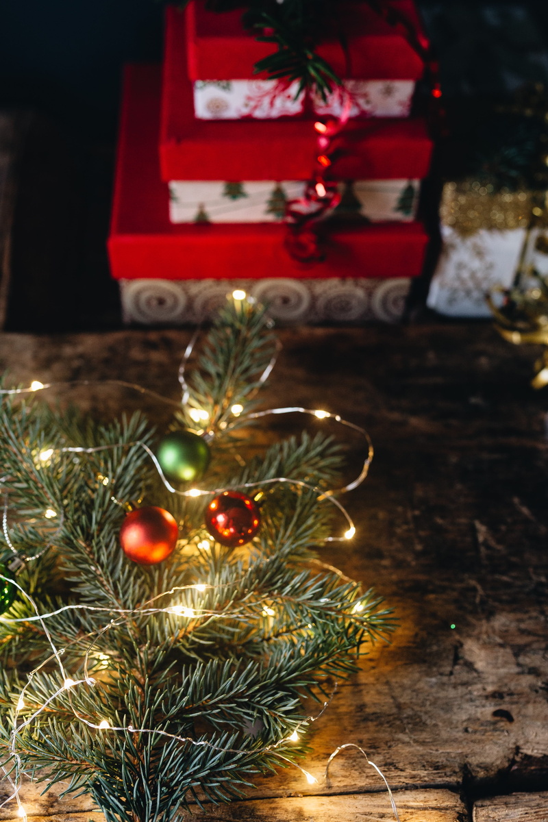 decorations, holiday, event, ball, ornaments, Christmas balls, box - container, 4K, decor, tree, christmas, religion, celebration event, christmas lights