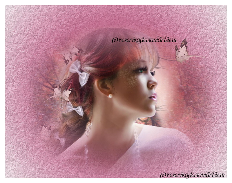 hair, autumn, beautiful, models, girls, photomanipulation, rose, bows, pink, animals, seasons, flowers, lovely, 1080P