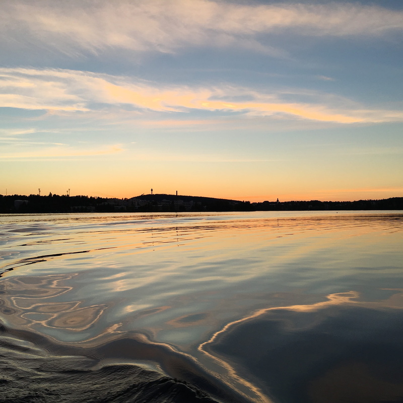 finland, non-urban scene, tranquility, remote, 2K, scenics - nature, waterfront, lake, reflection, water, the lake, summer, sunset, idyllic, no people