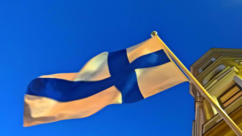 independence, environment, close-up, wind, nature, 4K, suomi 100, day, low angle view, copy space, finnish flag, clear sky, finland 100 years, blue, sign