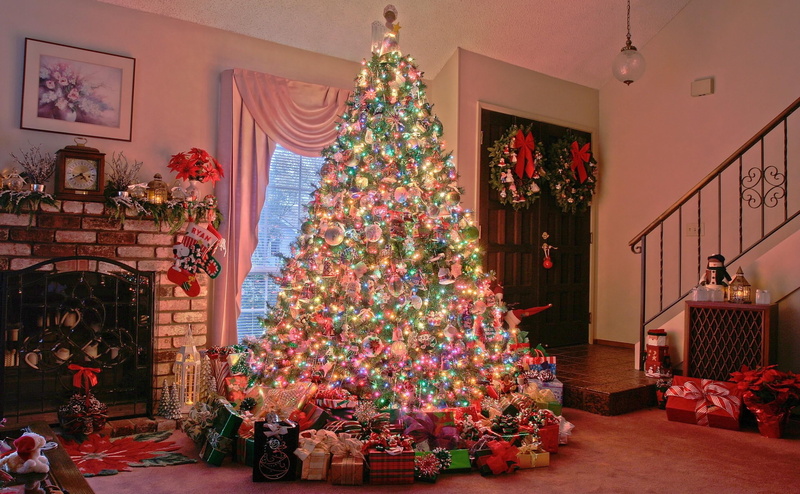 year, december, gift, decoration, 2K, cultures, celebration, home Interior, new Years Eve, santa Claus, fireplace, christmas, plant, winter, house, child