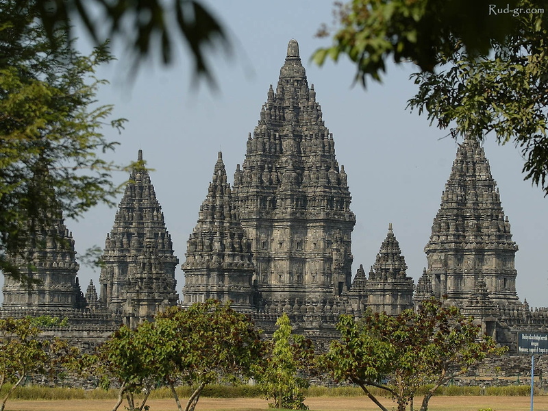architecture, Religious, indonesian, art, nature, sky, 720P, hd, temple, prambanan
