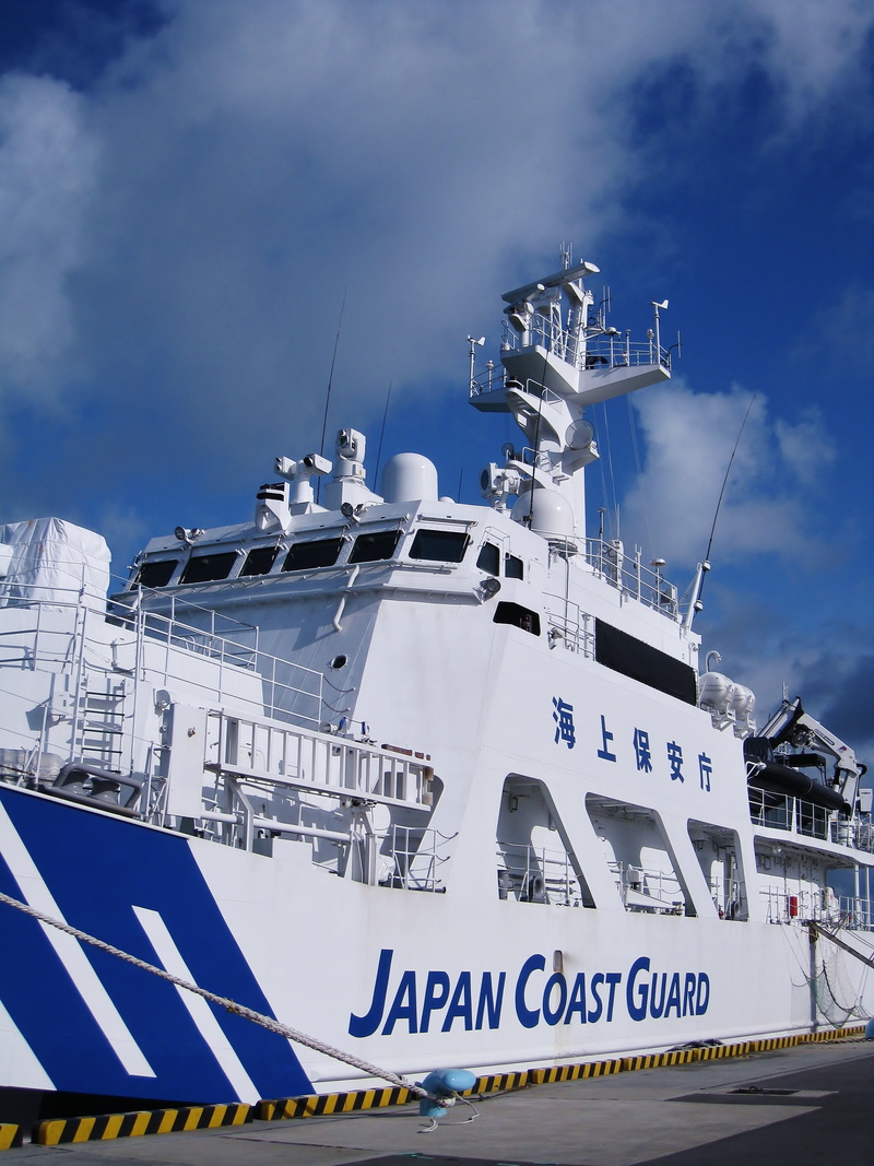 hateruma, white, japan coast guard, cloud - sky, ishigaki, nautical vessel, quay, okinawa, japan, blue, nature, diaoyu, patrol boats, travel, western script
