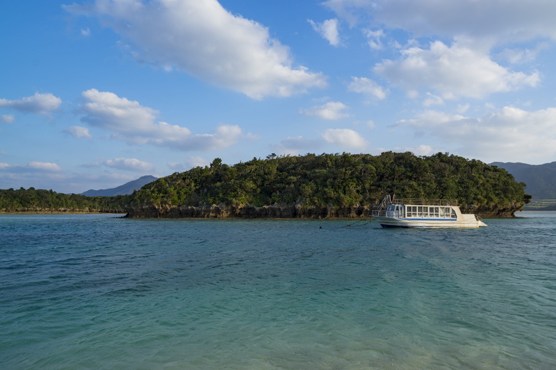 no people, transportation, sky, boat, 828 kabira, plant, tranquility, ishigaki-shi, water, scenics - nature, beauty in nature, outdoors, 5K, tranquil scene
