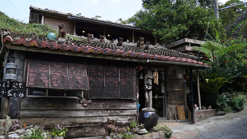 nature, roof tile, belief, no people, shrine, building, zenzai, okinawa, plant, growth, 2K, tree, built structure, outdoors, entrance, roof, cafe, religion