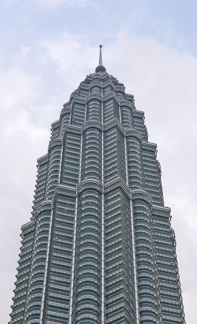 tall - high, office building exterior, modern, low angle view, nature, kuala, office, business, petronas, architecture, sky, urban, downtown, outdoors