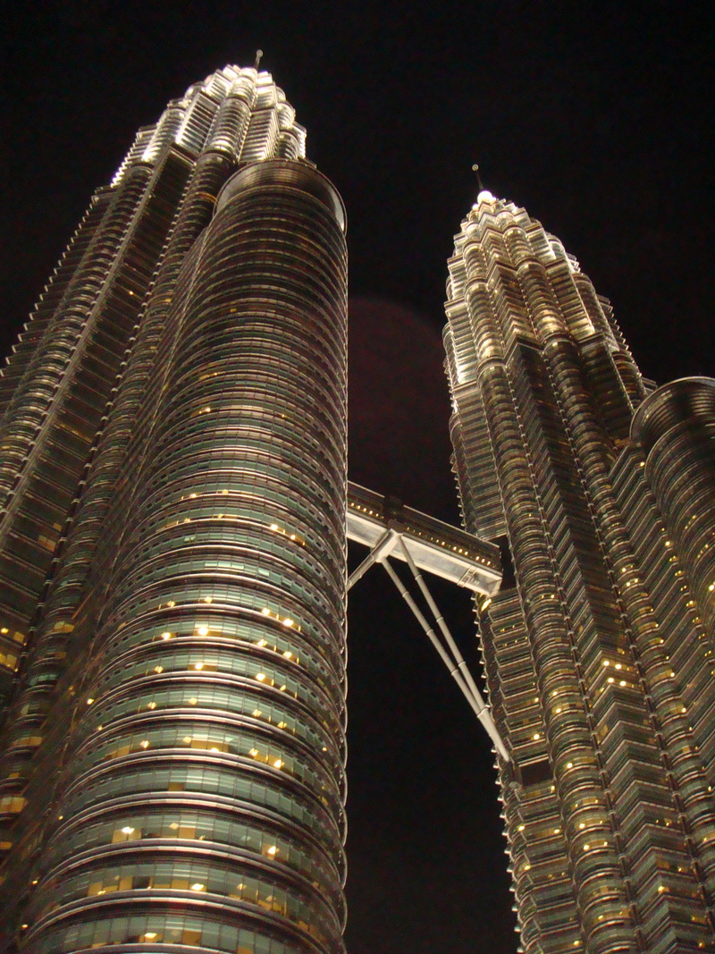 cityscape, illuminated, tourism, sky, financial district, night, office building exterior, low angle view, malaysia, city, built structure, Chrysler Building