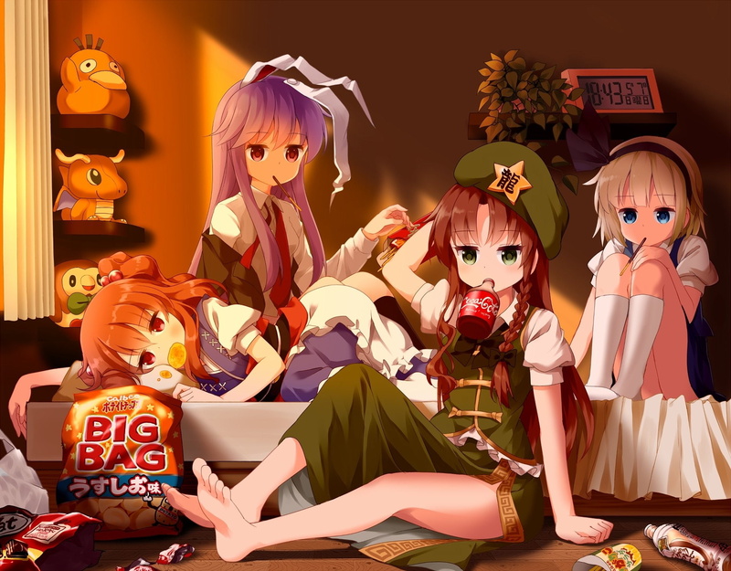 Reisen Udongein Inaba, 1080P, Anime, Hong Meiling, Komachi Onozuka, Youmu Konpaku, Touhou