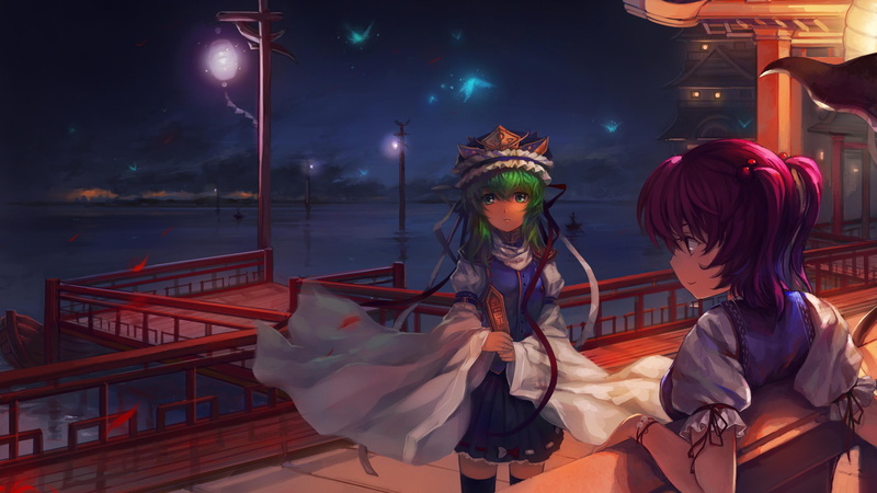 Anime, Touhou, 2K, Eiki Shiki, Komachi Onozuka