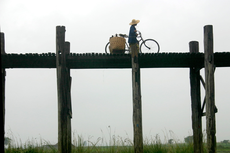 different, fence, safety, explore, clear sky, mountain bike, bicycle, 2K, land, မန္တလေး, wood - material, security, no people, burma, culture, protection