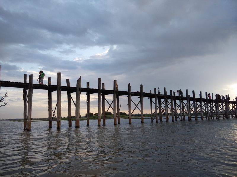 post, Bridge, beach, Amarapura, Sunset, outdoors, cloud - sky, 2K, wooden post, Teka, water, nature, waterfront, no people, sky, pier, travel destinations