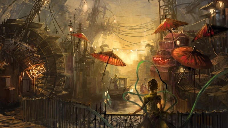 architecture, illuminated, umbrella, hanging, lantern, rain, built structure, large group of objects, nature, indoors, boat, reflection, lighting equipment