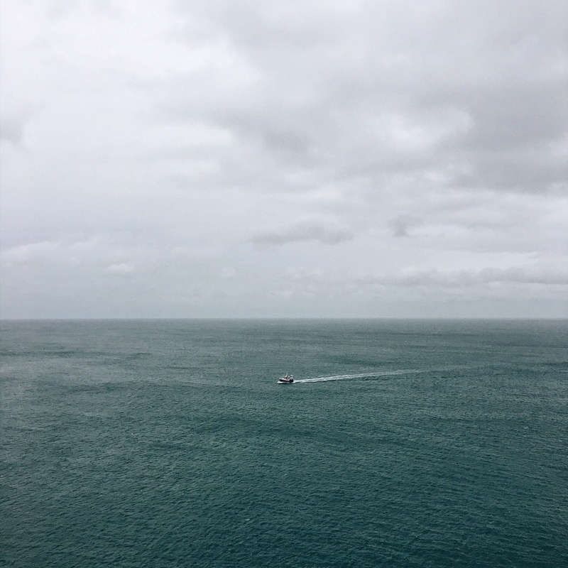 sailboat, outdoors, alone, lonely, sky, seascape, voyage, mode of transportation, grey, tranquil scene, boat, nautical vessel, ship, solo, horizon over water