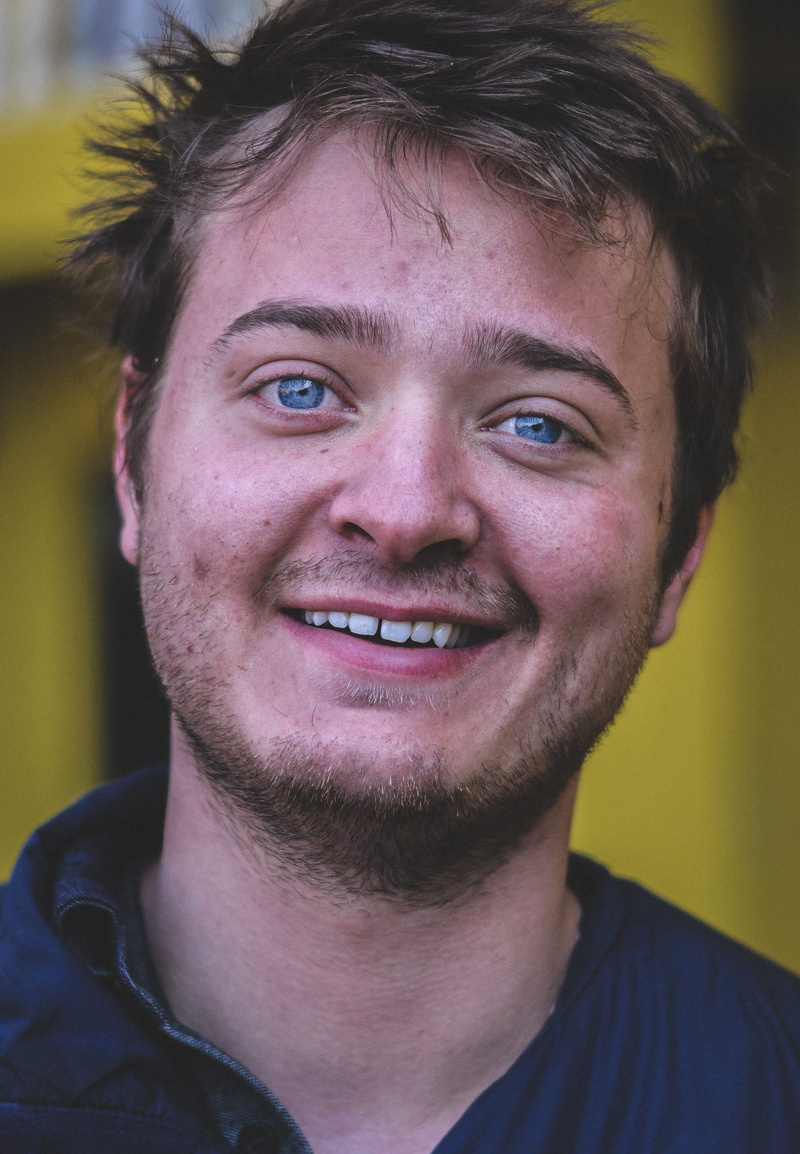 beautiful, foreigner, close-up, candid, young men, men, lifestyles, blue, people, emotion, looking at camera, guy, travel, toothy smile, young adult, real people
