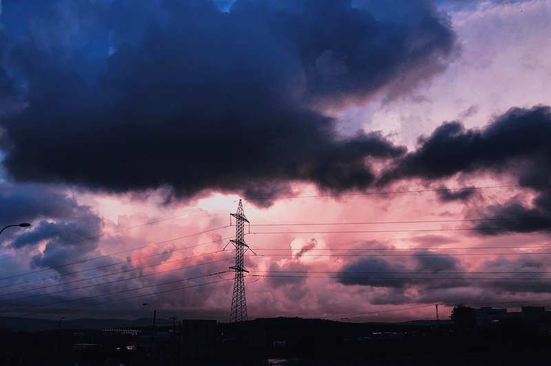 rain, nature, sunset, environment, air pollution, tranquil scene, electricity pylon, 1080P, skyporn, sky, silhouette, pollution, electricity, scenics - nature