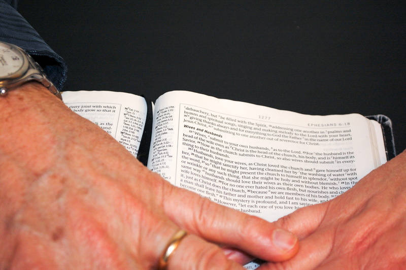 husbands, communication, body part, human limb, book, new testament, studying, men, paper, hand, activity, holding, publication, two people, ephesians