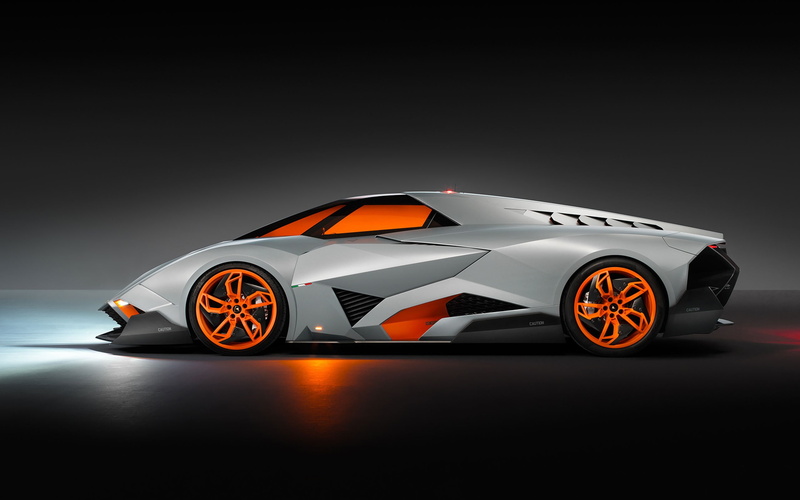 studio shot, black background, motor vehicle, mode of transportation, land vehicle, copy space, egoista, supercar, speed, racecar, tire, wealth, hd, orange