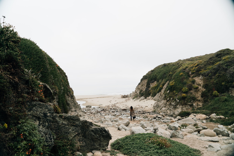 rocks, sand, tranquil scene, leisure activity, day, solid, tranquility, california, fall, sky, plant, outdoors, lifestyles, carmel-by-the-sea, west coast