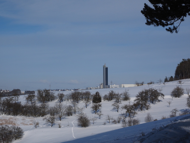 plant, day, sky, building exterior, land, white color, memory, record, grain silo, 4K, nature, snow, beauty in nature, building, covering, tree, tower
