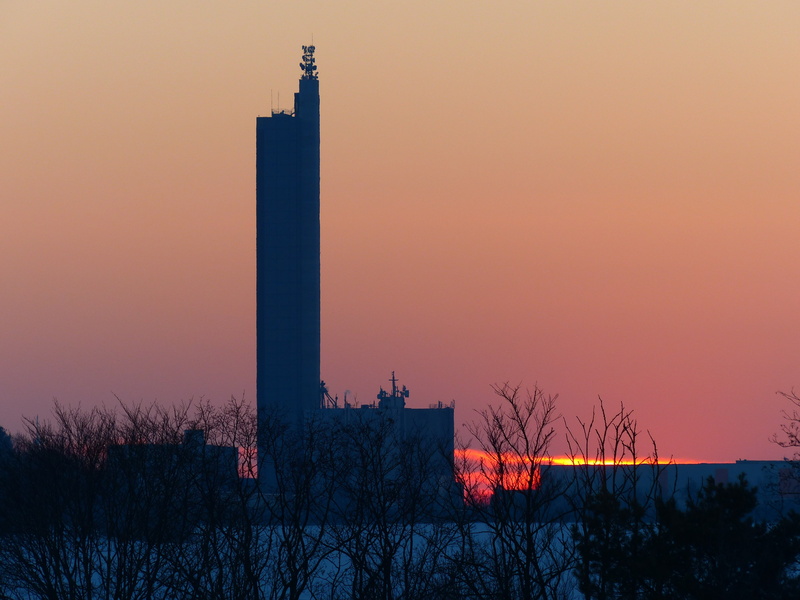 wintry, beauty in nature, jungingen, bare tree, building, memory, orange color, building exterior, world record, silhouette, skyscraper, schapfe mill, tree