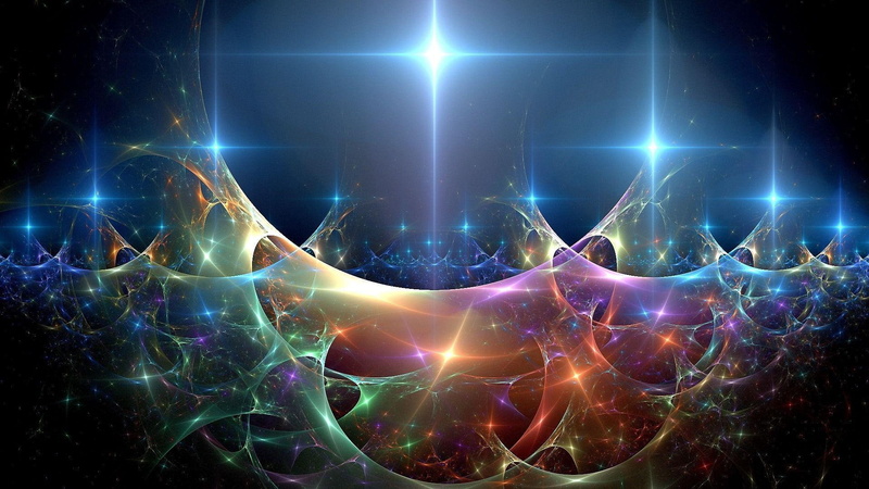 1920x1080, pink, waves, color, wave, 1080P, lights, green, orange, spark, abstract, sparks
