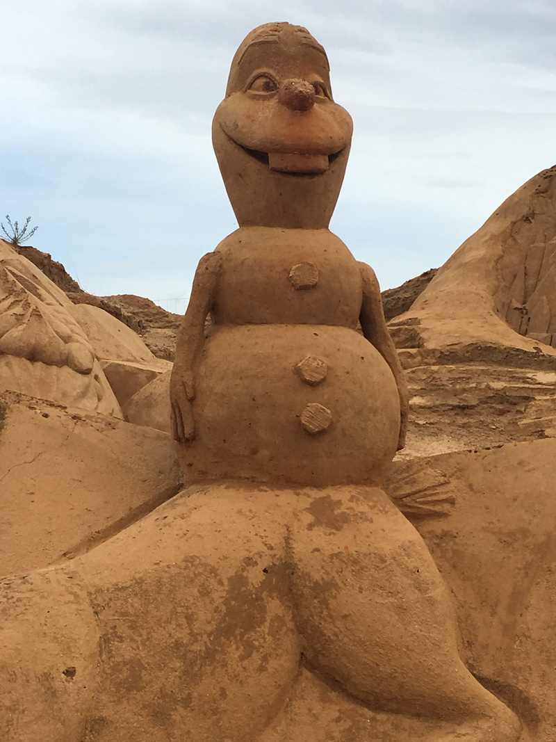 artwork, craft, land, portugal, Sand, travel, sky, no people, statue, climate, solid, tranquility, arid climate, 4K, rock - object, sculpture, rock, male likeness